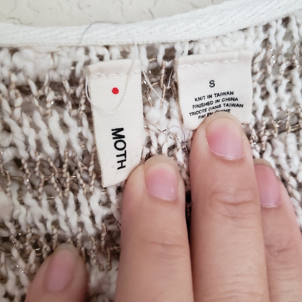 Anthropologie Moth Marled Knit Hooded Cardigan S - Picture 7 of 10